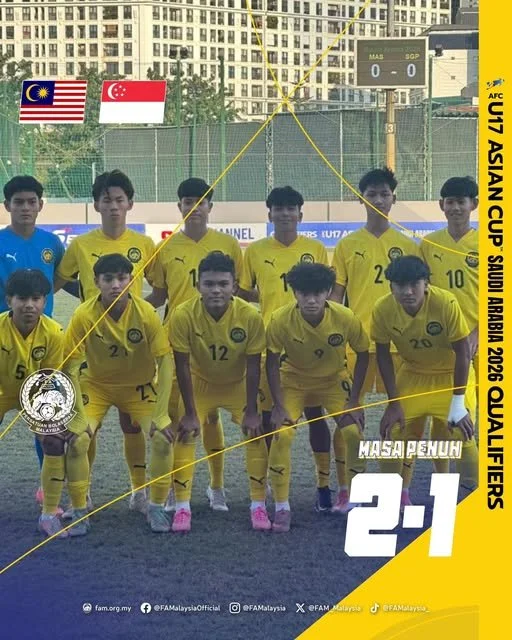 Malaysia Edges Singapore 2-1 in U17 Asian Cup Qualifier