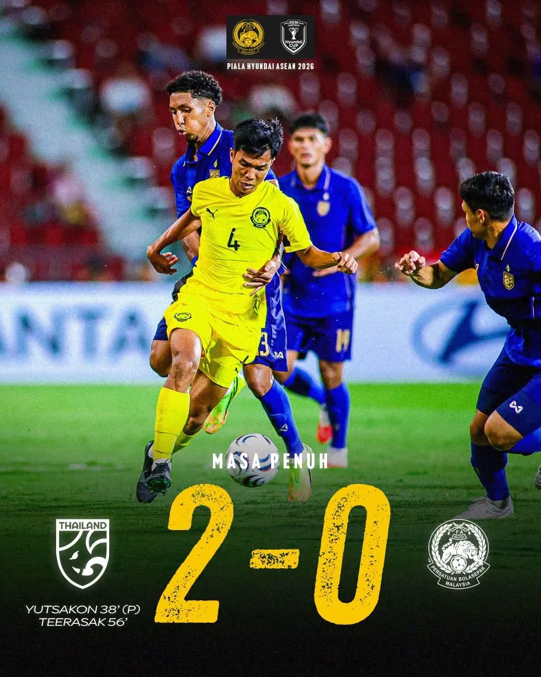War Elephants Freeze Harimau Malaya to Take Group B Summit