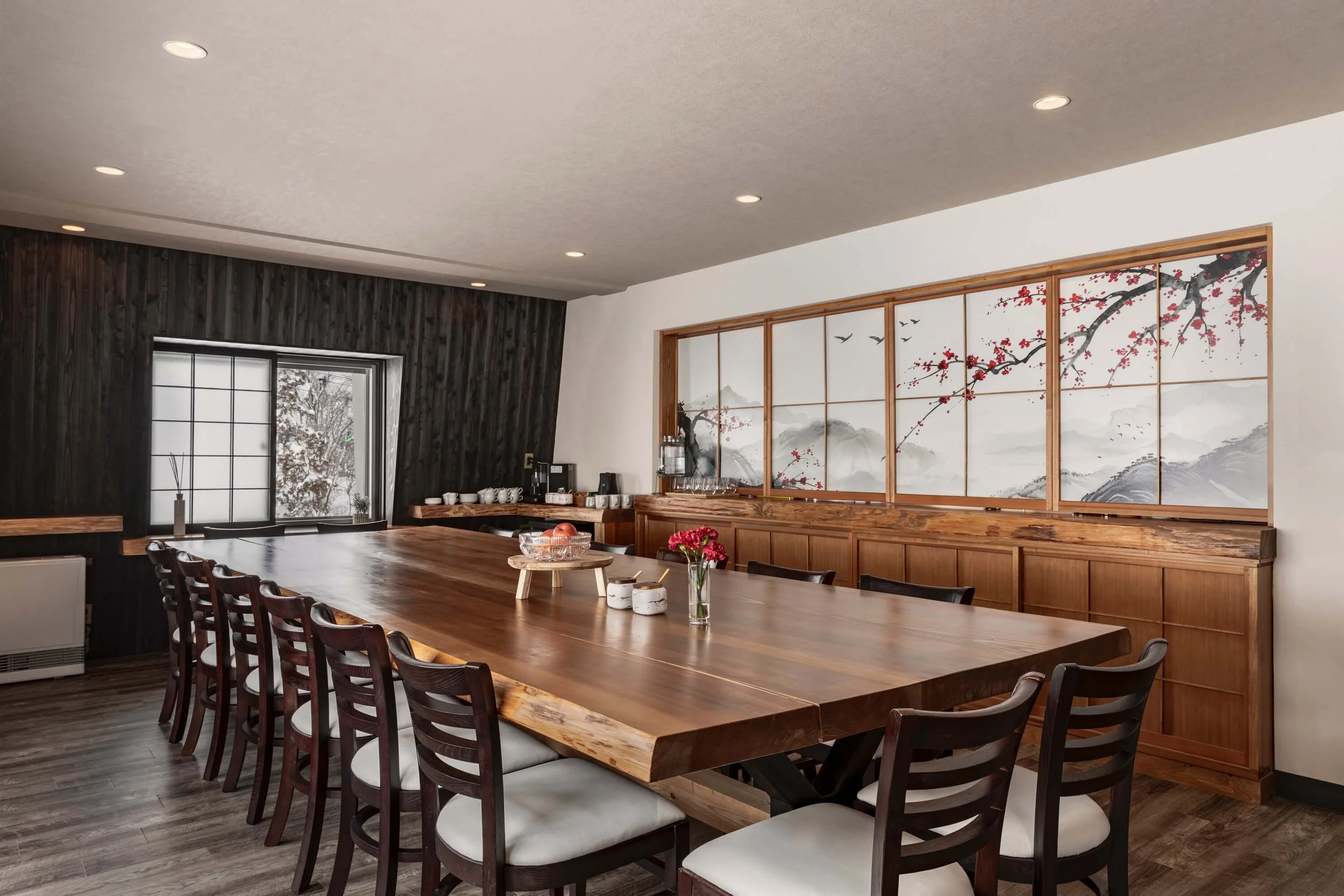 Dining room at The Residence Myoko offering breakfast and in-house dining.