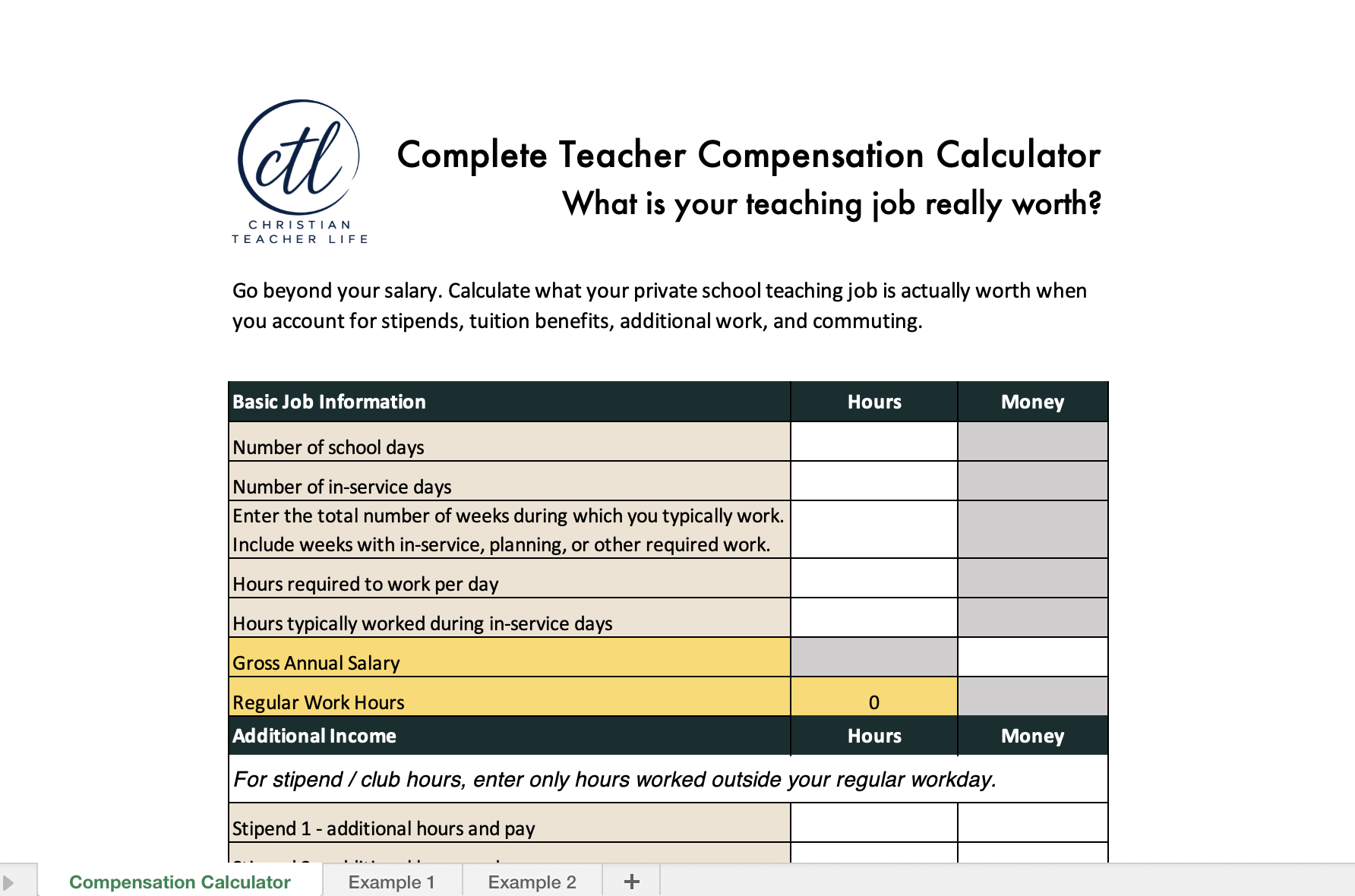 Complete Teacher Compensation Calculator