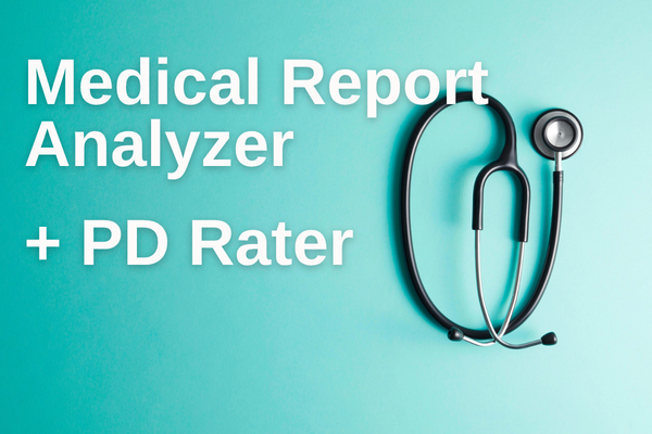 Stethoscope with verbiage Medical Report Analyzer & PD Rater