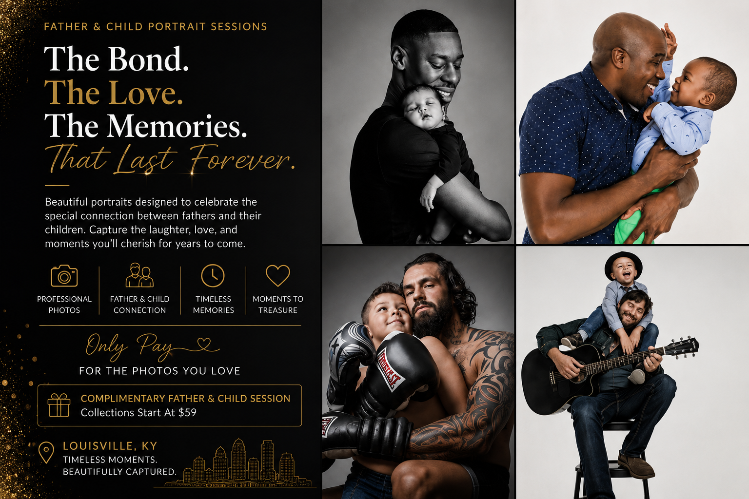 Father and child portrait session in Louisville Kentucky