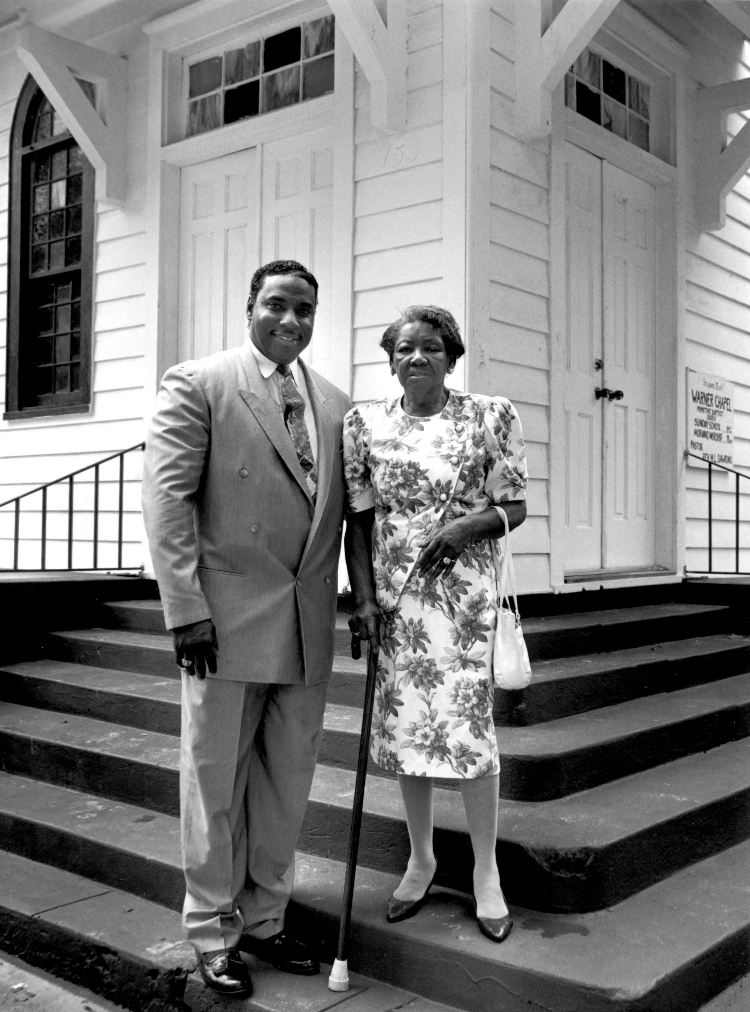 Reverend M. L. Dawkins and Mrs. Allie Johnson, Pastor and Parishioner, Winter Park, Florida, 1994