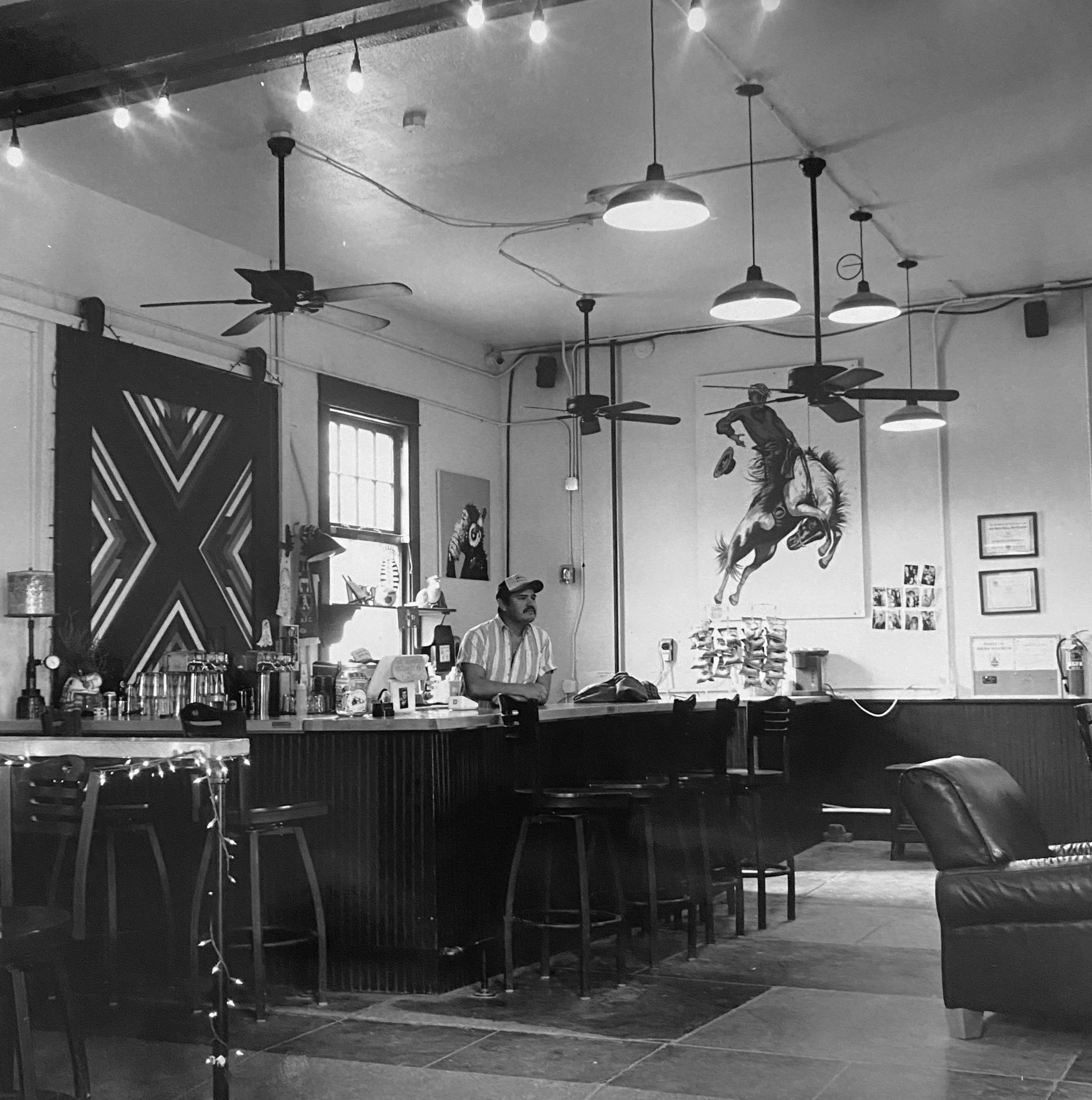Bar in 1910 Santa Fe Railroad Train Station, Lamy, New Mexico, 2026