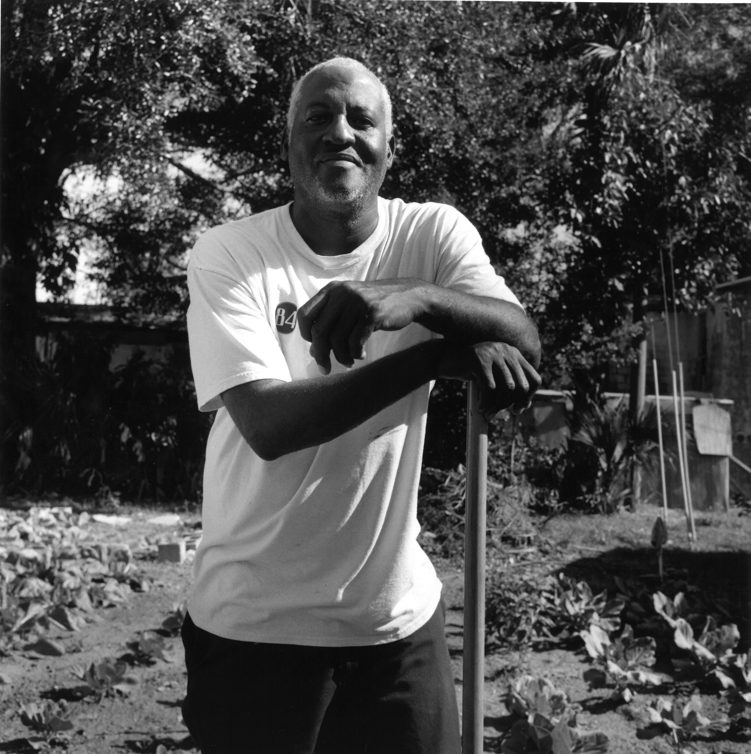 Mr. Dyson in his Garden on 10th Street, Winter Garden, Florida, 2019