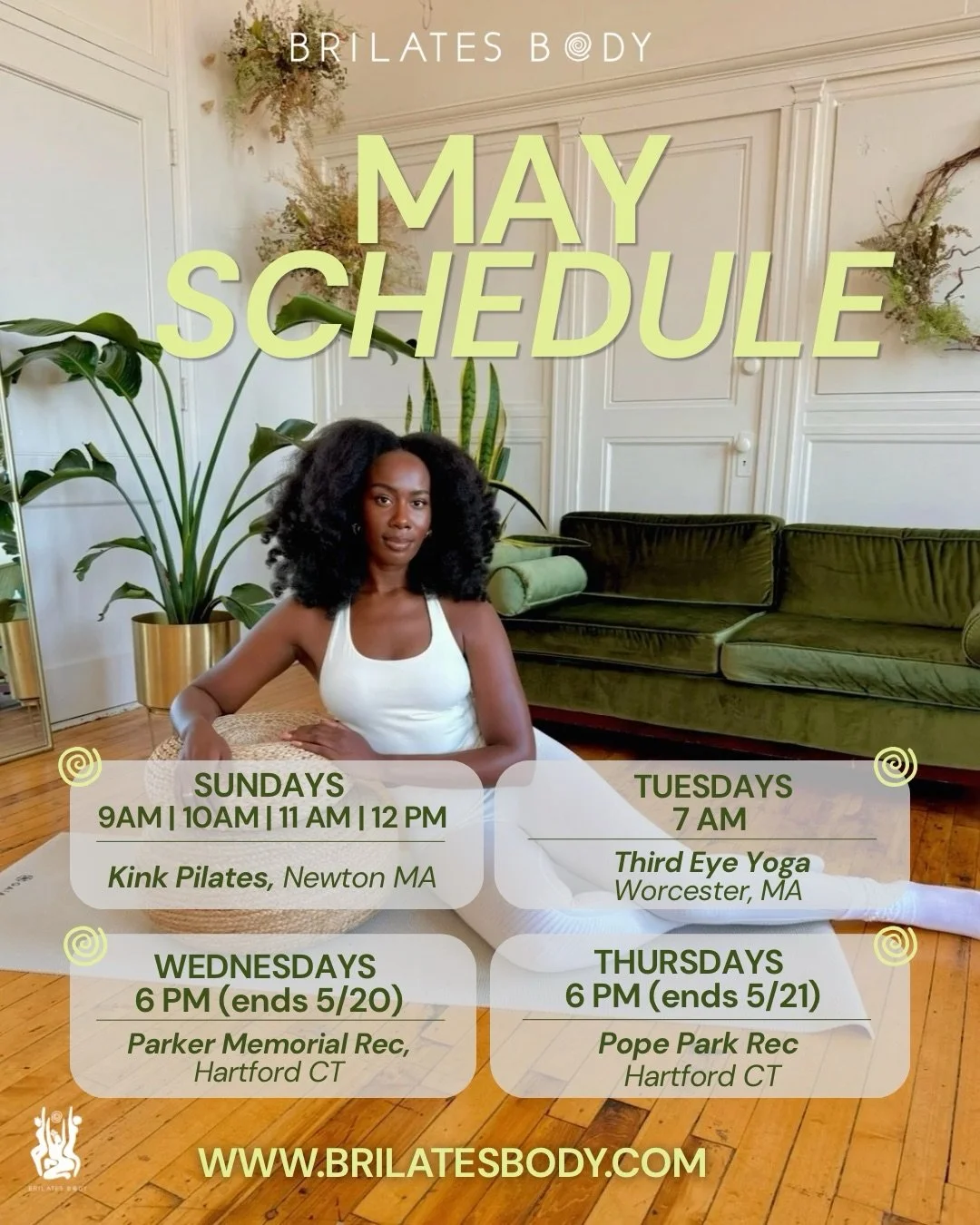May is moving with you 💐

Whether you love the reformer, crave a pop‑up vibe, or want to move from home, there&rsquo;s a space for you here.

Click the link in my bio or visit www.brilatesbody.com to see everything happening this month and save your