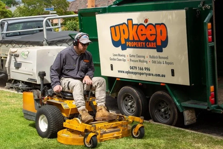 Ride-on lawn mowing service in Wangaratta by Upkeep Property Care