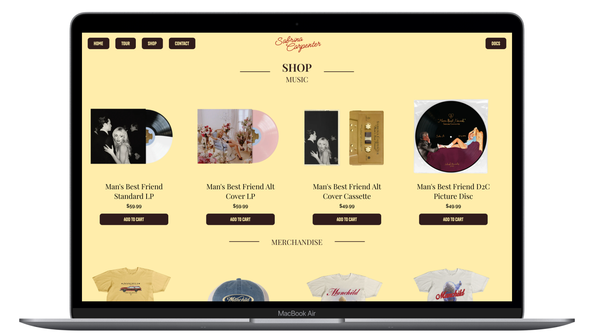 The website features animations built with SCSS and Motion. All buttons on the website are clickable.