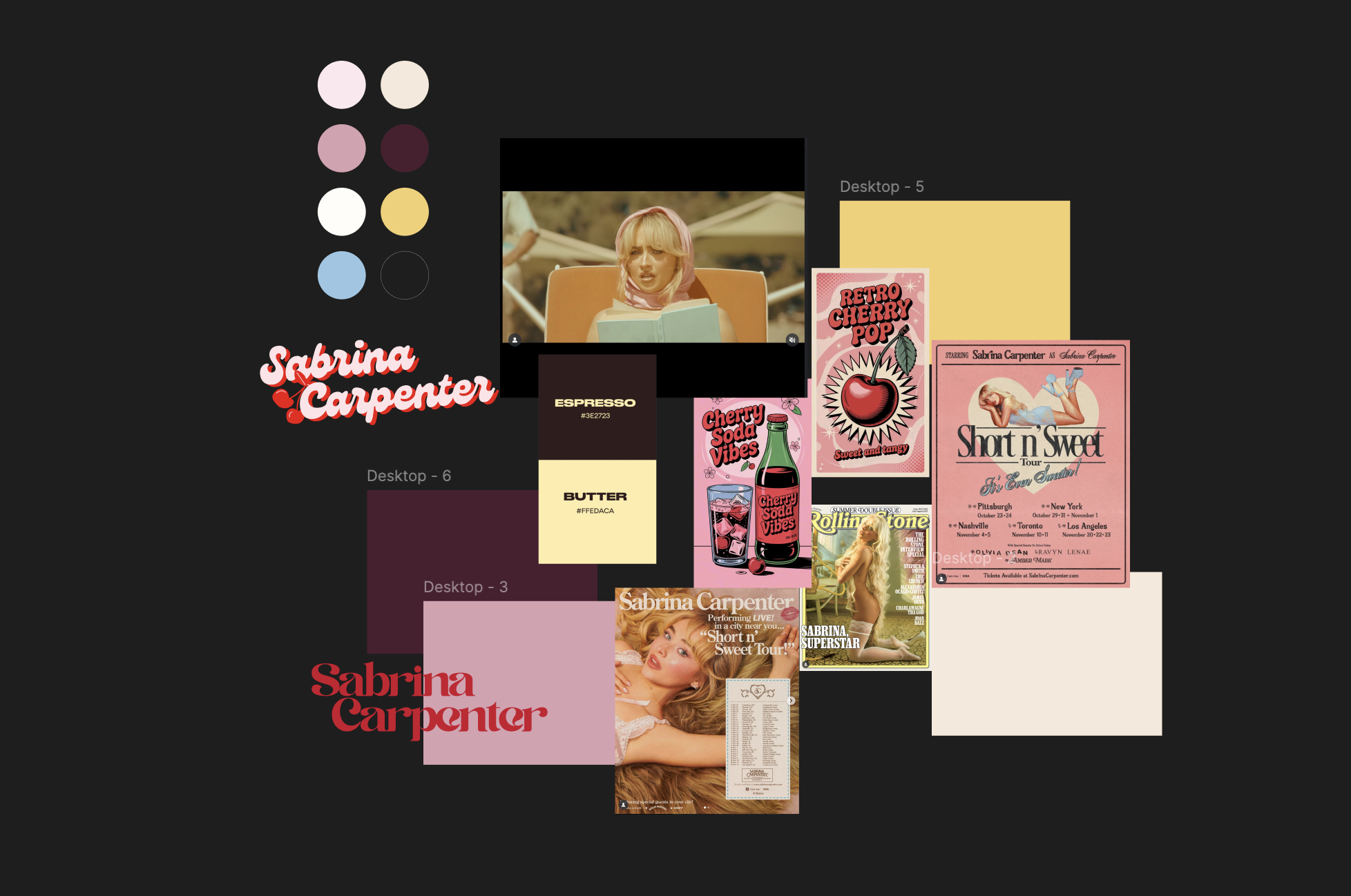 A small moodboard I created in the early stages of the project.