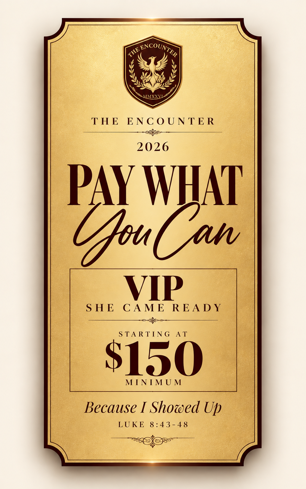 Pay What You Can – VIP | $245