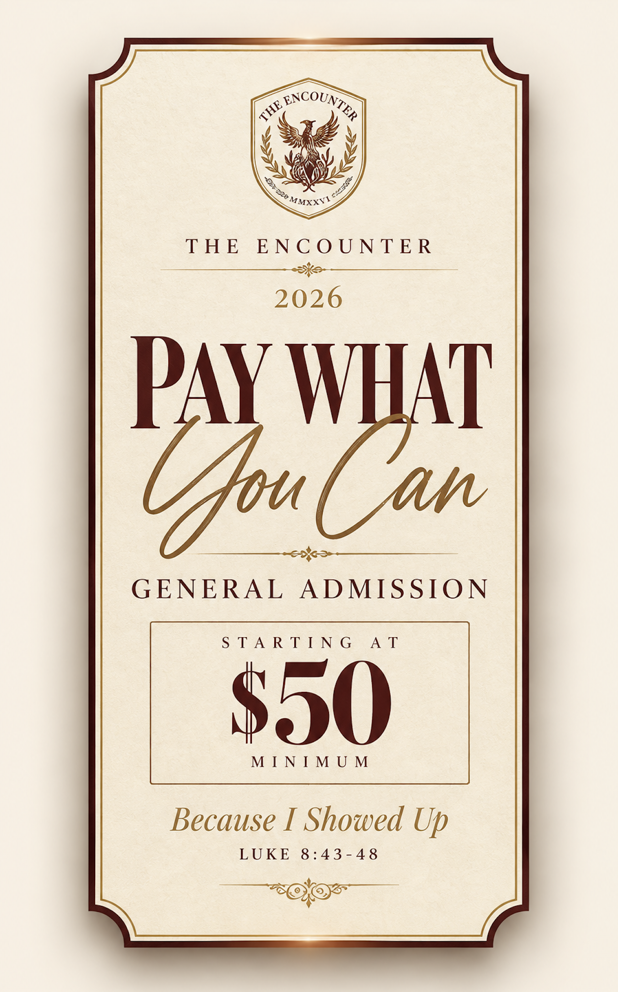 Pay What You Can – GA | $150