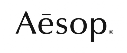 Aesop logo in black text on a white background.