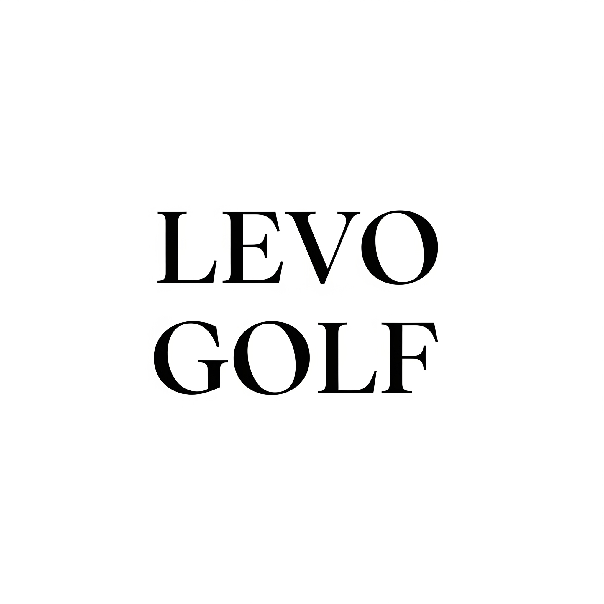 Text reading 'Levo Golf' in black on a white background.