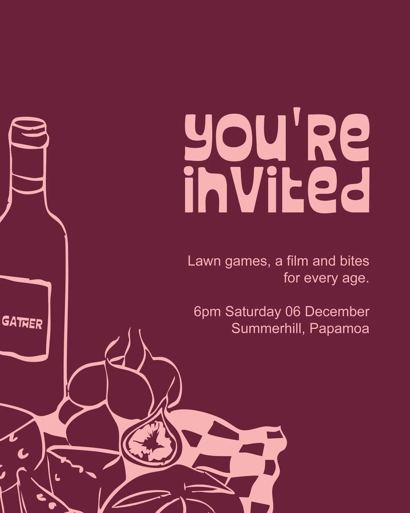 Gather round - we&rsquo;re back for round two! 

Summerhill Papamoa, Saturday 6 December from 6pm. 

Bring the groms for an afternoon of lawn games, tasty bites for all ages and a sunset film you&rsquo;ll get to choose (poll dropping soon). 

Visit t