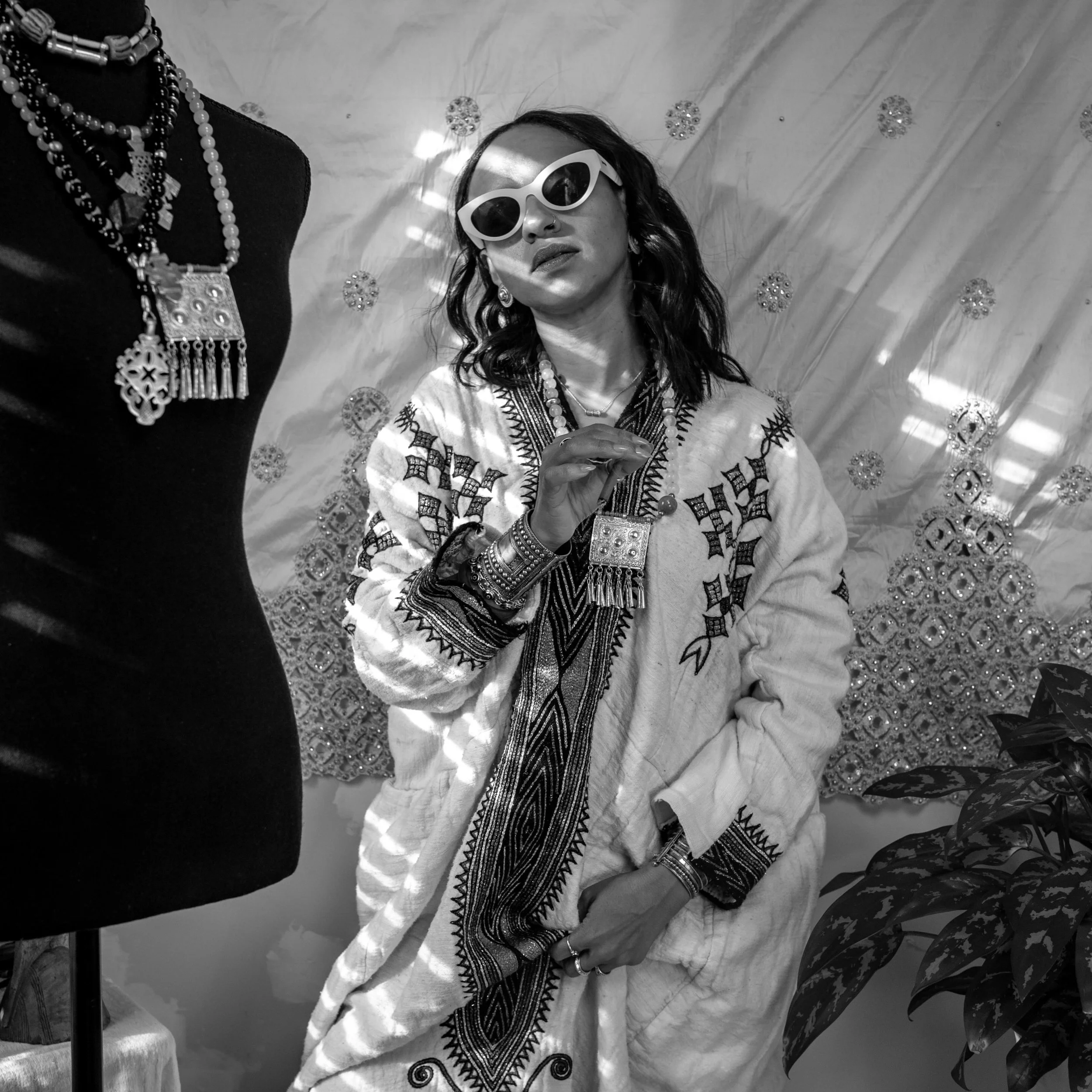 Silk Road Cousins. 
An homage to traditional handmade crafts, culture, and the pieces that connect us to ancestral swag. 

📸 @dcabesha 
🪬 @amad.mahbub 

#handmadejewelry #antiquejewelry #habeshakemis #ethiopia