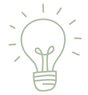A simple line drawing of a light bulb with radiating lines around it, symbolizing illumination or ideas l Encompass Growth Counselling l Lyn Le