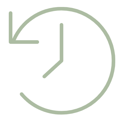 Clock with arrow pointing counterclockwise, indicating time l Encompass Growth Counselling l Lyn Le