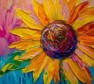 Sunflowers in Motion - How Abstract Art Brings Nature to Life