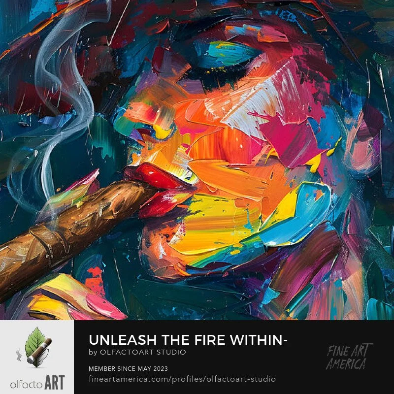 Unleash the Fire Within- Dynamic Femme Fatale Smoking Cigar in a Vortex of Vibrant Color

#cigar #femmefatale #smoking #girlboss #bossbabe #womenwhosmoke #luxurylifestyle #cigarlifestyle #fashion #beauty #style #sophisticated #empoweredwomen #strongw