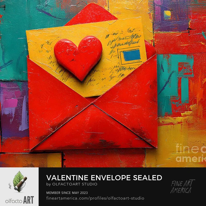 Valentine Envelope Sealed with Heart Amid Vibrant Red Yellow and Blue Background

#ValentineArt #LoveInColor #AbstractLove #ValentinesDayDecor #RomanticWallArt #LoveInspiredArt #HeartArt #ModernRomance #ColorfulAbstract #ExpressiveArt #ContemporaryAr