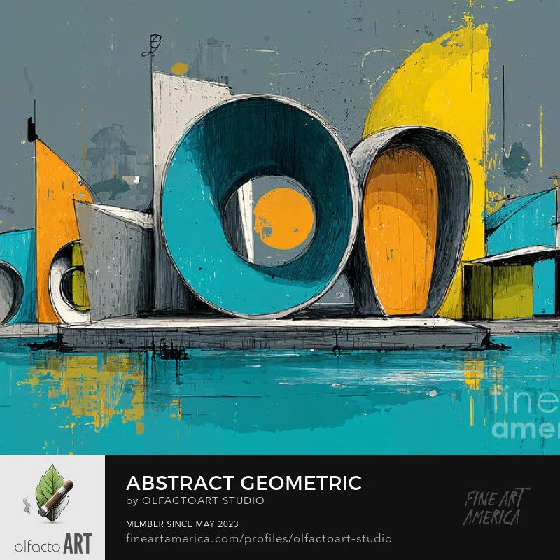 Abstract Geometric Architectural Composition in Bold Yellow Blue and Orange with Water Reflection

#AbstractArchitecture #GeometricArt #ModernAbstract #ArchitecturalArt #BoldColorArt #ContemporaryDesign #GeometricComposition #ColorBlockArt #ModernWal
