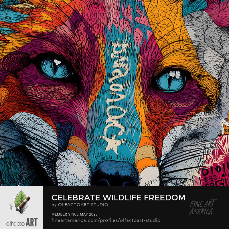 Celebrate Wildlife Freedom with a Psychedelic Fox in Vivid Colors and Born Free Message

#BanFoxHunting #StopFoxHunting #AnimalRights #EndFoxHunting #FoxHuntingDebate #WildlifeConservation #SayNoToFoxHunting #ProtectWildlife #AnimalWelfare #HuntingEt