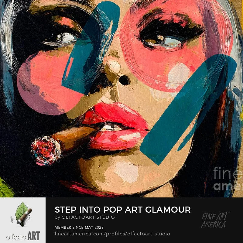 Step into Pop Art Glamour with a Bold Woman in Oversized Sunglasses Holding a Lit Cigar

#BoldPortrait&nbsp;#CigarArt&nbsp;#CigarCulture&nbsp;#WomenInArt&nbsp;#FemininePower&nbsp;#LuxuryLifestyle&nbsp;#ModernIndulgence&nbsp;#ExpressivePortrait&nbsp;#