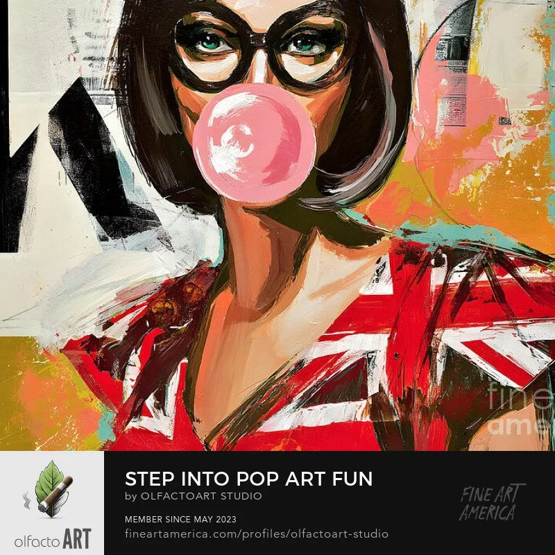 Step into Pop Art Fun with a Stylish Woman in Union Jack Dress Blowing a Pink Bubblegum
#womanPopart&nbsp;#popart&nbsp;#art&nbsp;#digitalart&nbsp;#popartstyle&nbsp;#femaleart&nbsp;#contemporaryart&nbsp;#artisticexpression&nbsp;#artcollectors&nbsp;#ar