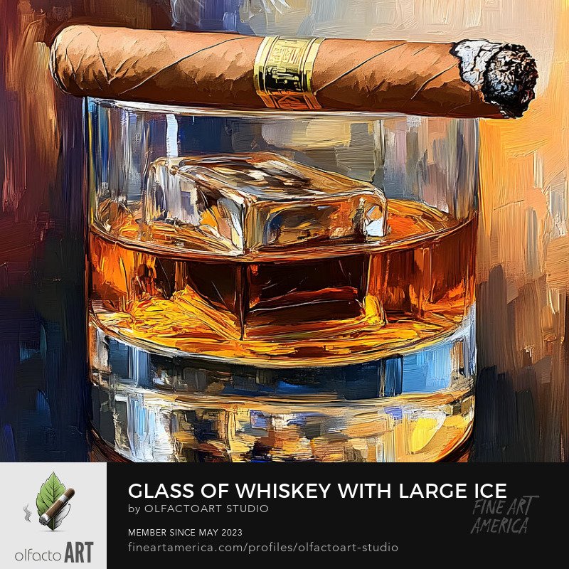 Glass of Whiskey with Large Ice Cube Topped by Smoldering Cigar in Cozy Luxurious Atmosphere

 #cigarlife #whiskeytasting #whiskey #cigar #whiskeyandcigar #whiskeylover #cigars #whiskeygram #cigarsmoker #whiskeyaficionado #cigaraficionado #whiskeycol