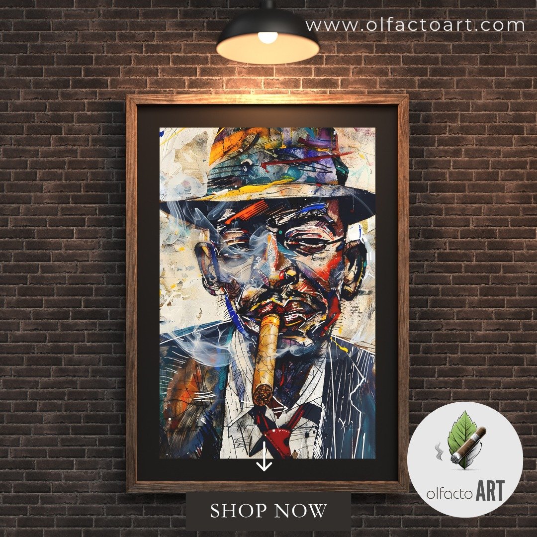 Available now on OlfactoART.com
Abstract Odyssey- Art Brut's Tale Unfolding in Expressive Figuratism and Cigar Essence

#cigars #cigarcommunity #cigartasting #cigarlifestyle #cigarreviews #cigaraficionado #cigarlovers #cigarsociety #cigarjewelry #cig