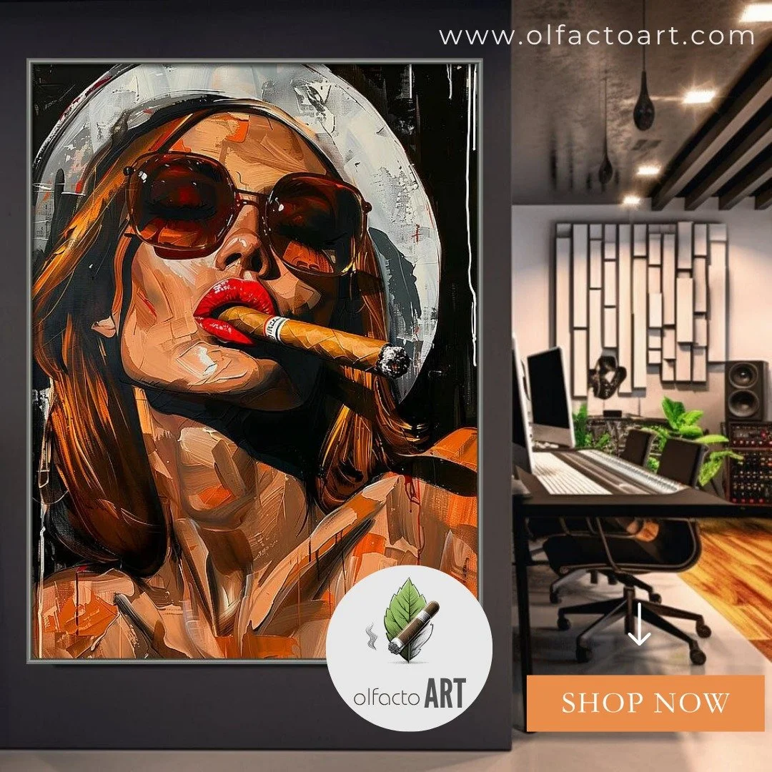 Now on OlfactoART.com
Blow Some Smoke Femme Fatale with Oversized Sunglasses Wide Hat and Vibrant Brushstroke Energy
https://fineartamerica.com/featured/blow-some-smoke-femme-fatale-with-oversized-sunglasses-wide-hat-and-vibrant-brushstroke-energy-ol