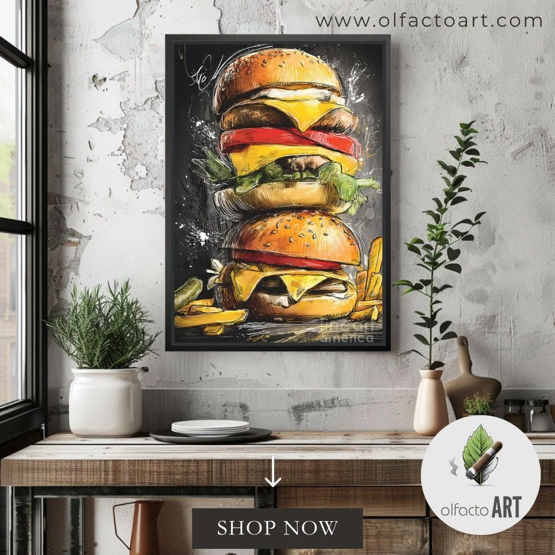 Dive into a Triple Cheeseburger Stack with Fresh Toppings, Crispy Fries, and Tangy Pickle
https://fineartamerica.com/featured/dive-into-a-triple-cheeseburger-stack-with-fresh-toppings-crispy-fries-and-tangy-pickle-olfactoart-studio.html

#Cheeseburge