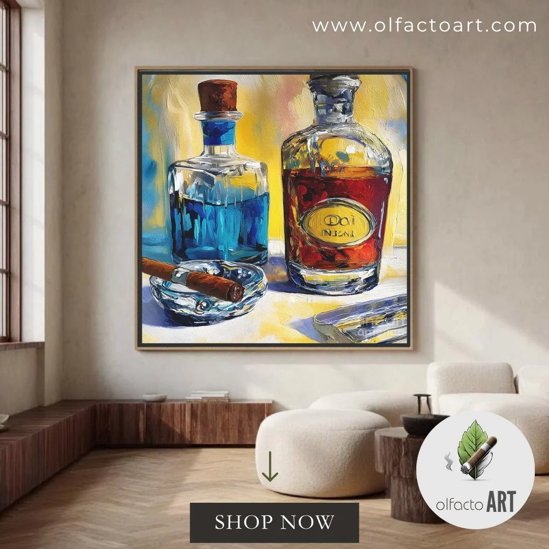 Cigar and Spirits Harmony - Vibrant Glass Bottles and Elegant Leisure in Bold Colors

https://fineartamerica.com/featured/cigar-and-spirits-harmony-vibrant-glass-bottles-and-elegant-leisure-in-bold-colors-olfactoart-studio.html
#CigarAndSpirits #Ciga