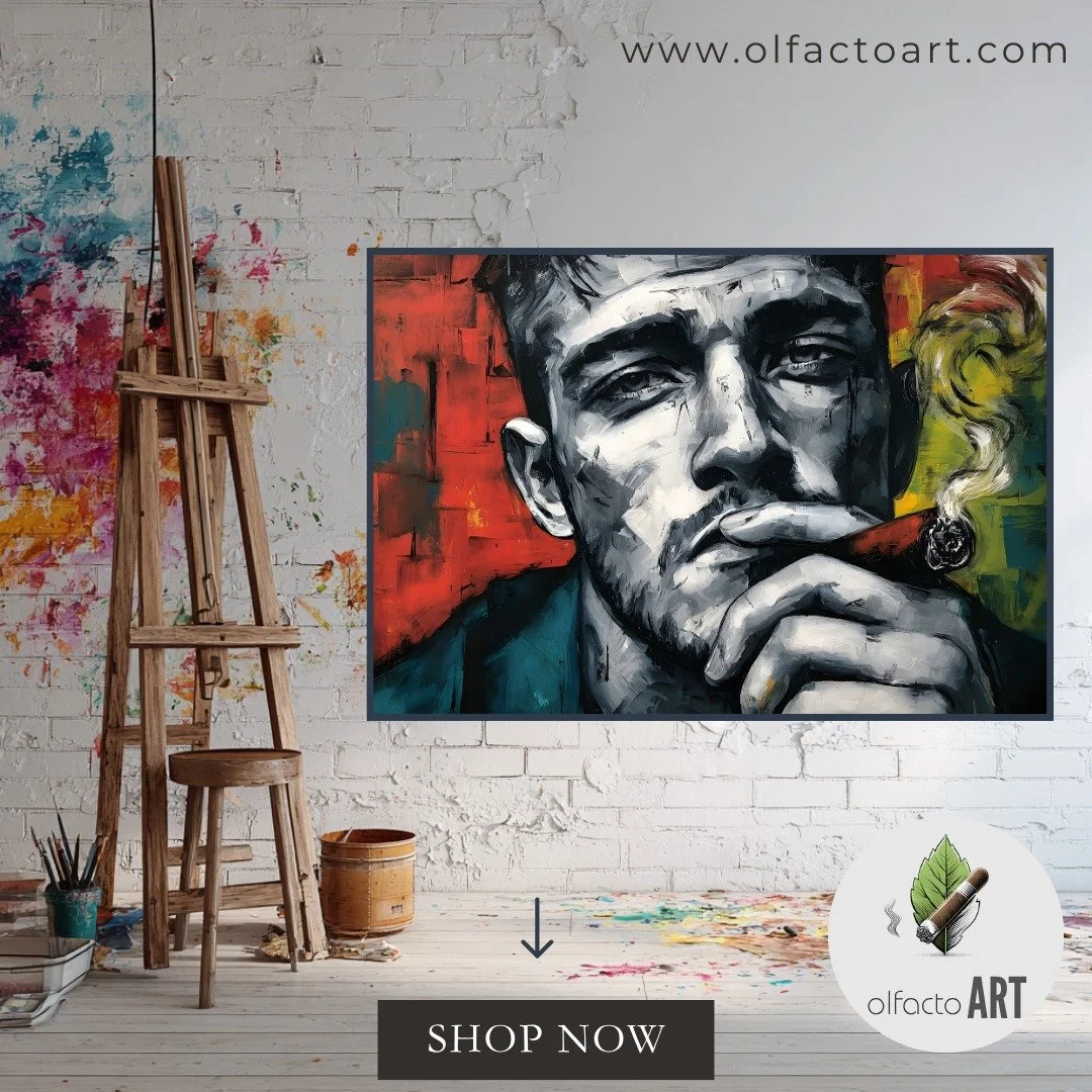 Monochrome Cigar Portrait - Man with Lit Cigar and Bold Red Yellow Abstract Contrast Background Art

https://fineartamerica.com/featured/monochrome-cigar-portrait-man-with-lit-cigar-and-bold-red-yellow-abstract-contrast-background-art-olfactoart-stud
