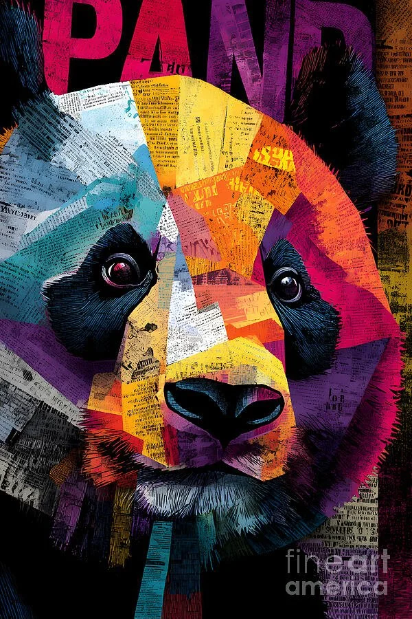 Stand for the Bamboo Forest - Geometric Panda Art with a Bold Message