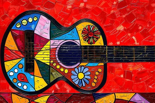 Fiesta Fretwork Guitar- Strum in Style this Cinco de Mayo