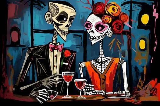 Spectacular Halloween Spirits- Spooky Wedding in Modern Abstract Styles