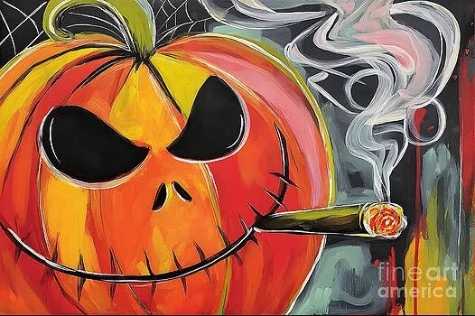 Crank Up the Halloween Spirit with a Mischievous Pumpkin and Smoky Cigar Twist