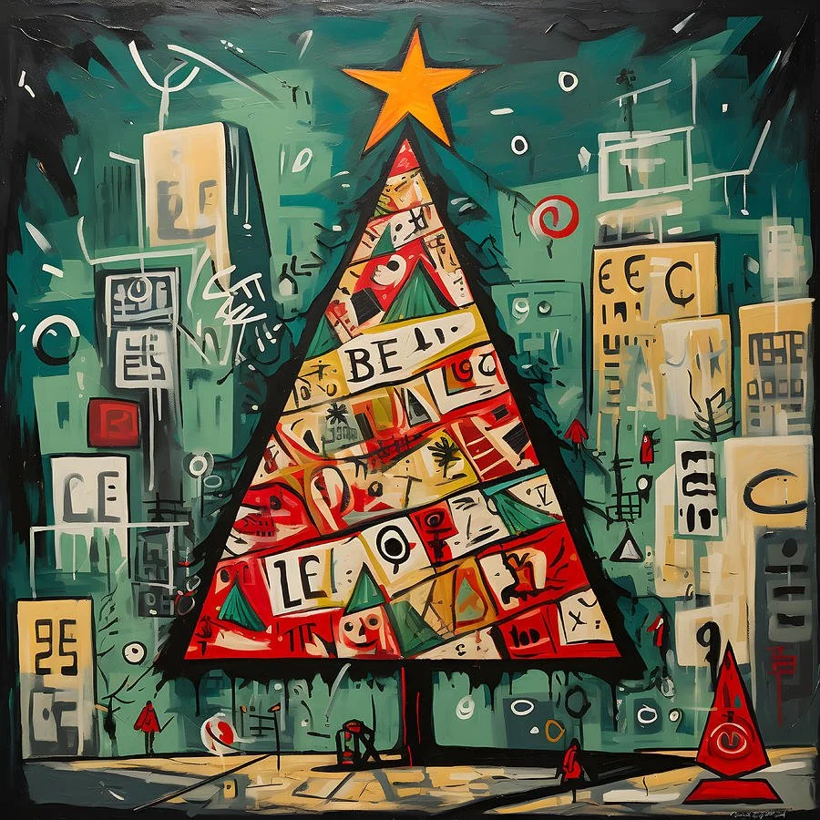Rebel Radiance- Unconventional Christmas Tree Art in the Spirit of Social Artivism
