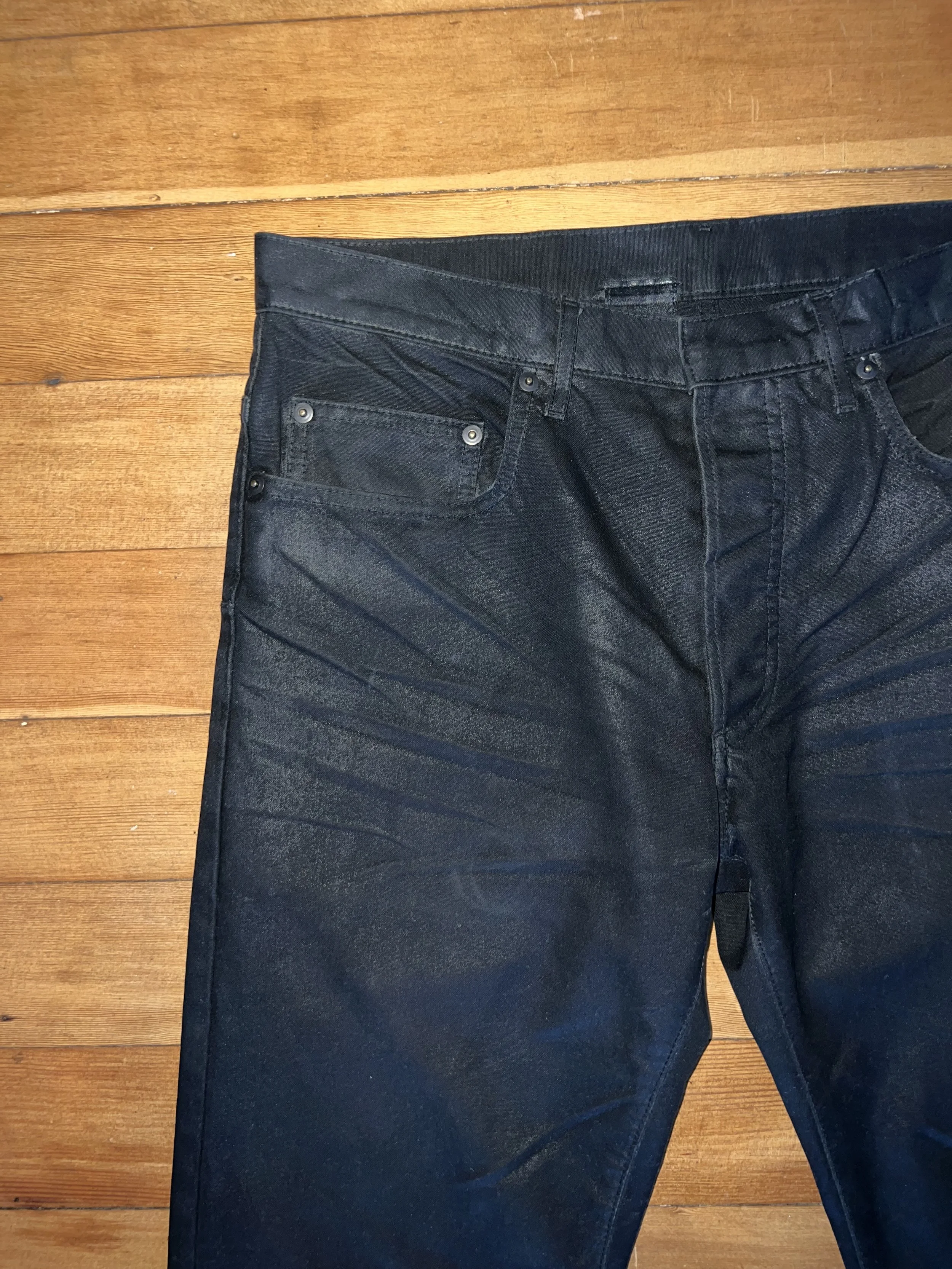 Dior Homme by Hedi Slimane - 2003 Waxed Claw Mark Luster Denim