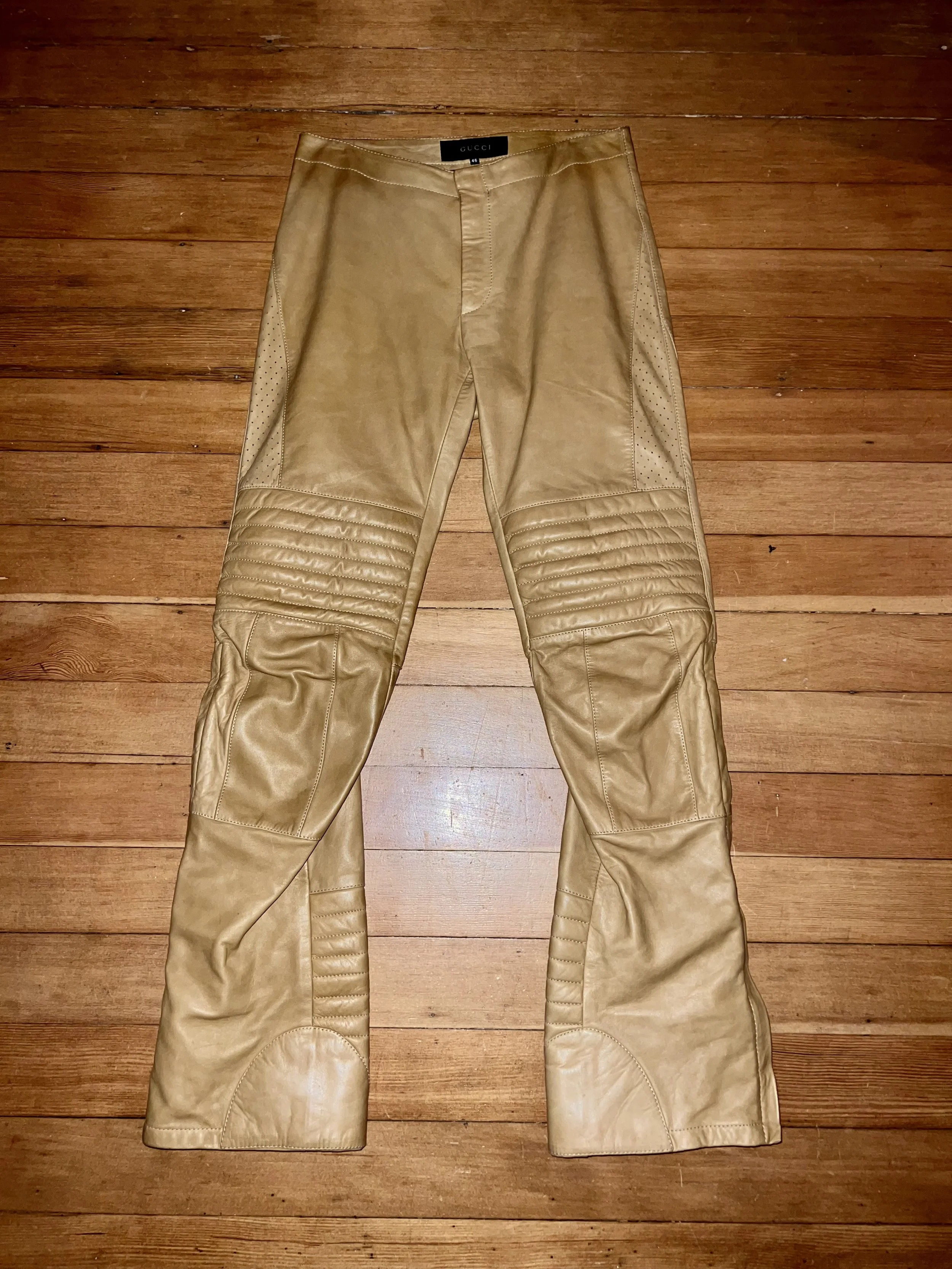 GUCCI by TOM FORD LEATHER MOTO PANTS MENS
