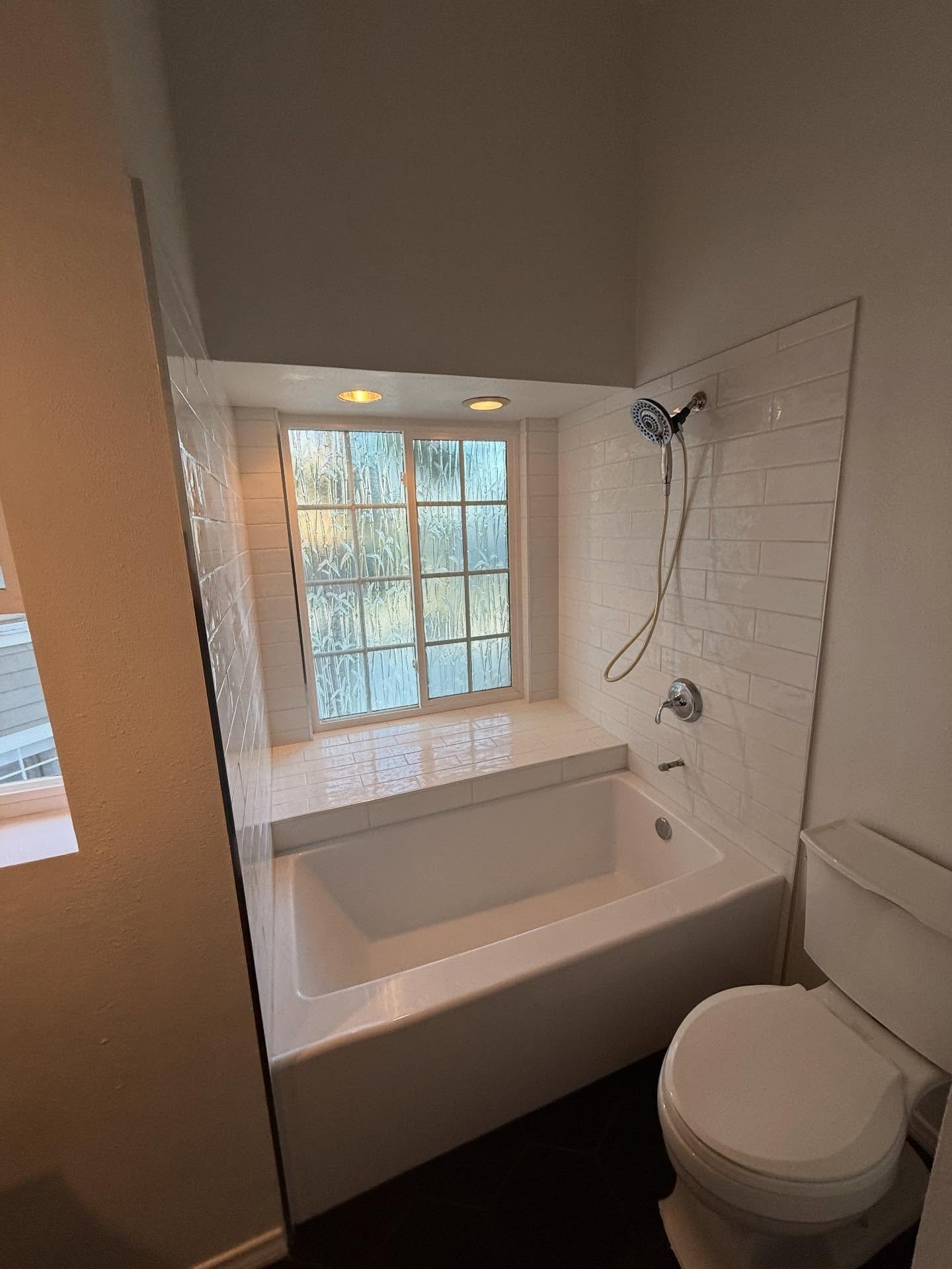 Fully gutted restroom renovation completed. White tile finishes paired with existing natural daylight for a clean, modern result. 
#BathroomRemodel #BathroomRenovation #BathroomDesign #BathroomInspiration #WhiteTileBathroom #TileWork #TileInstallatio