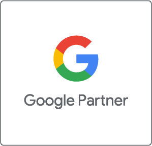 Google-Partner-Logo mit Google-Schriftzug und Partner-Text darunter