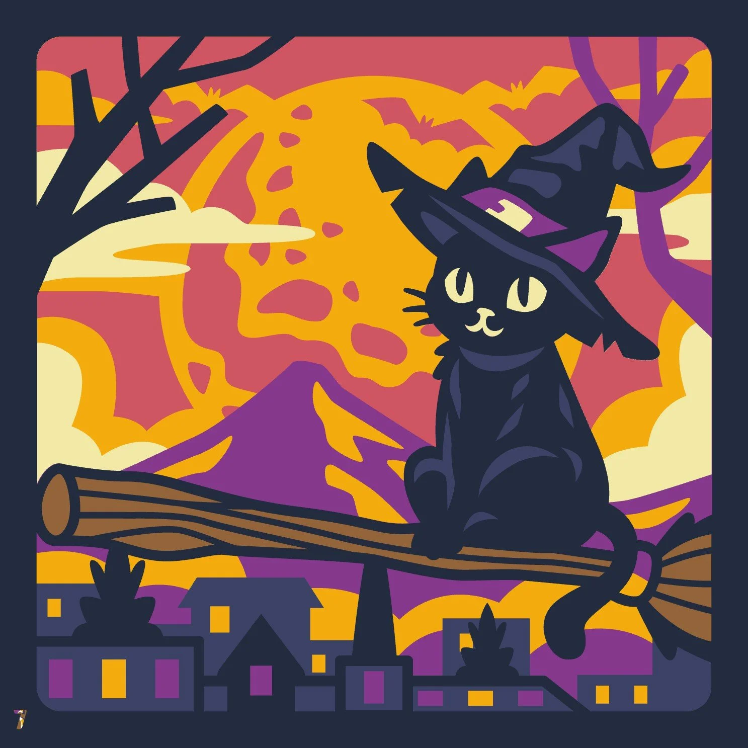 Black Cat Halloween Shadow Box | Spooky Cat Decor | Cat Lover Gift Ideas