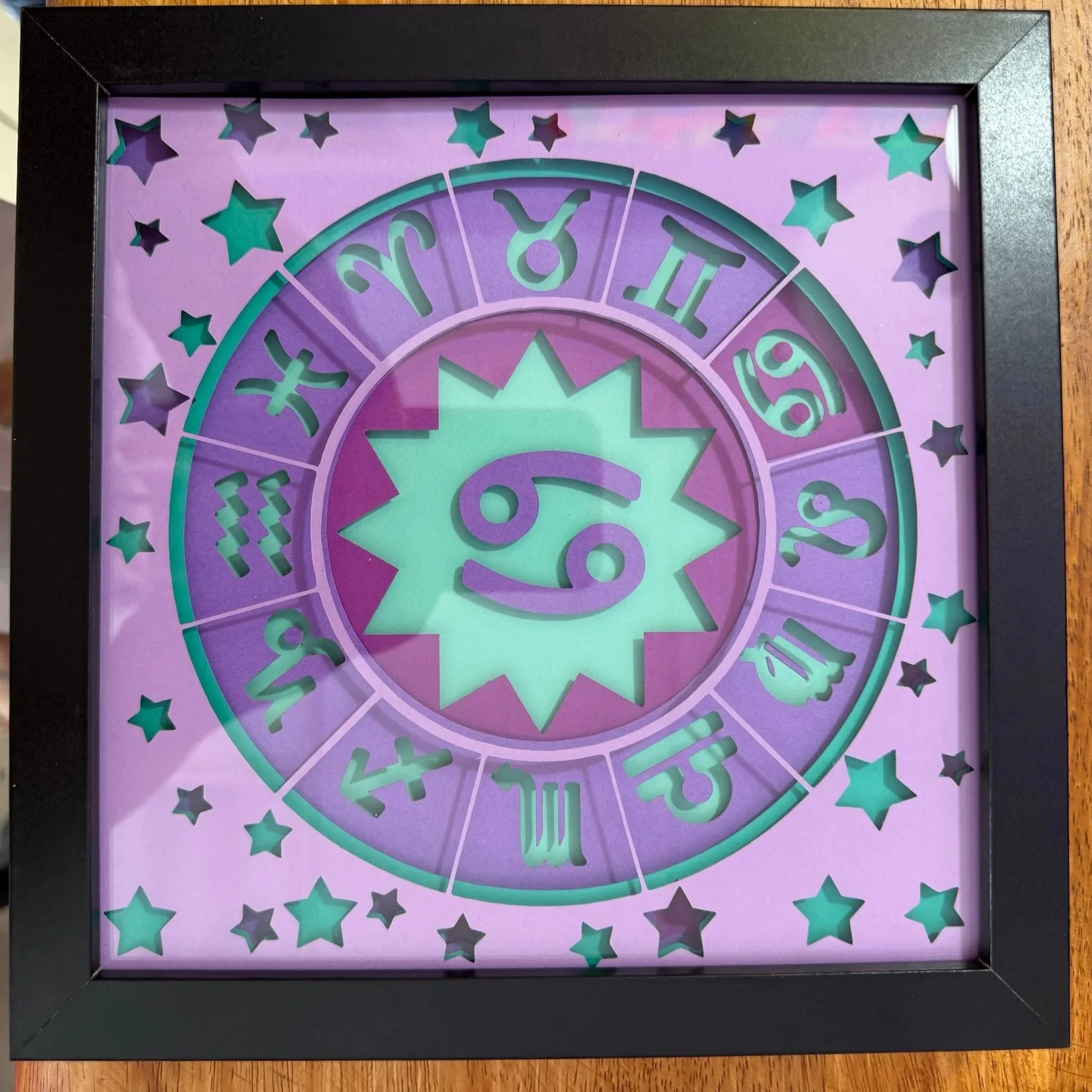 Zodiac Shadow Box with Custom Colors