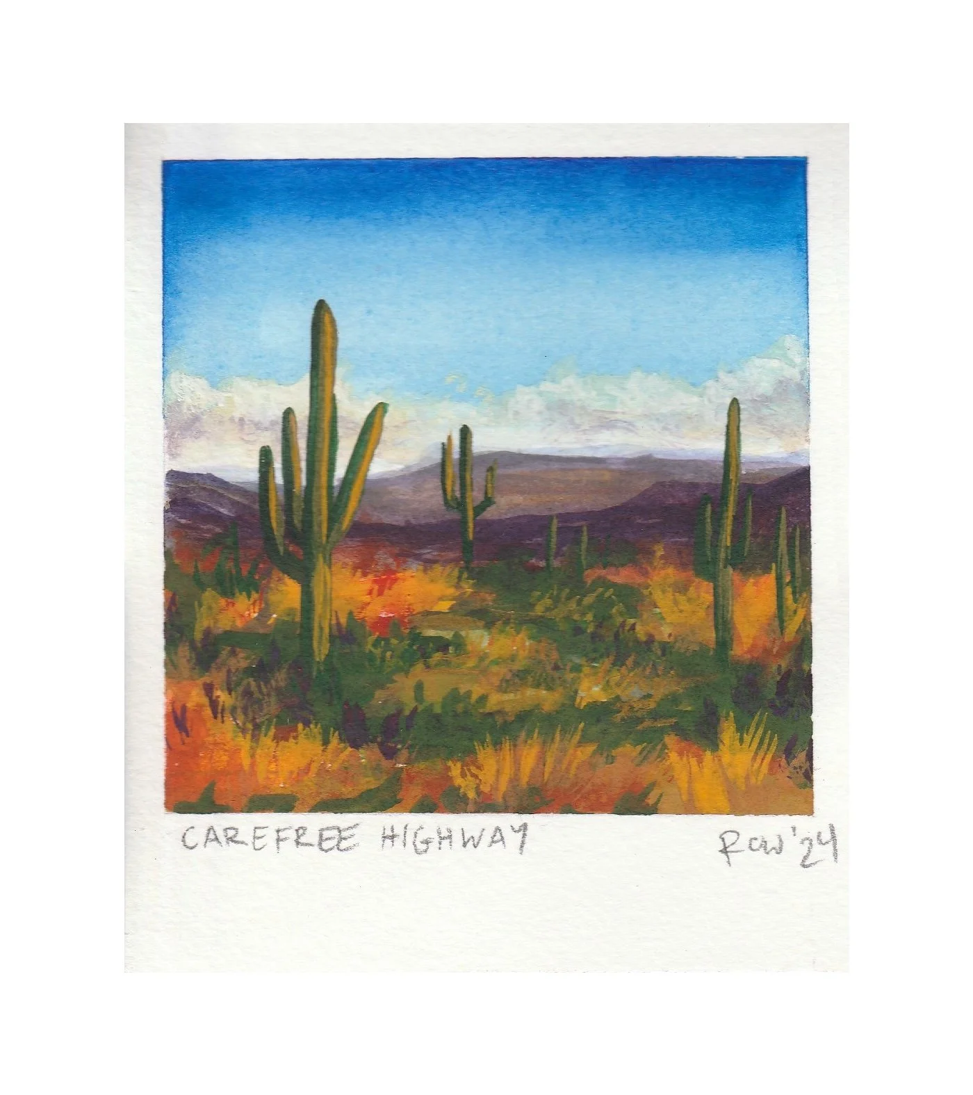 Carefree Highway Polaroid Giclée Print