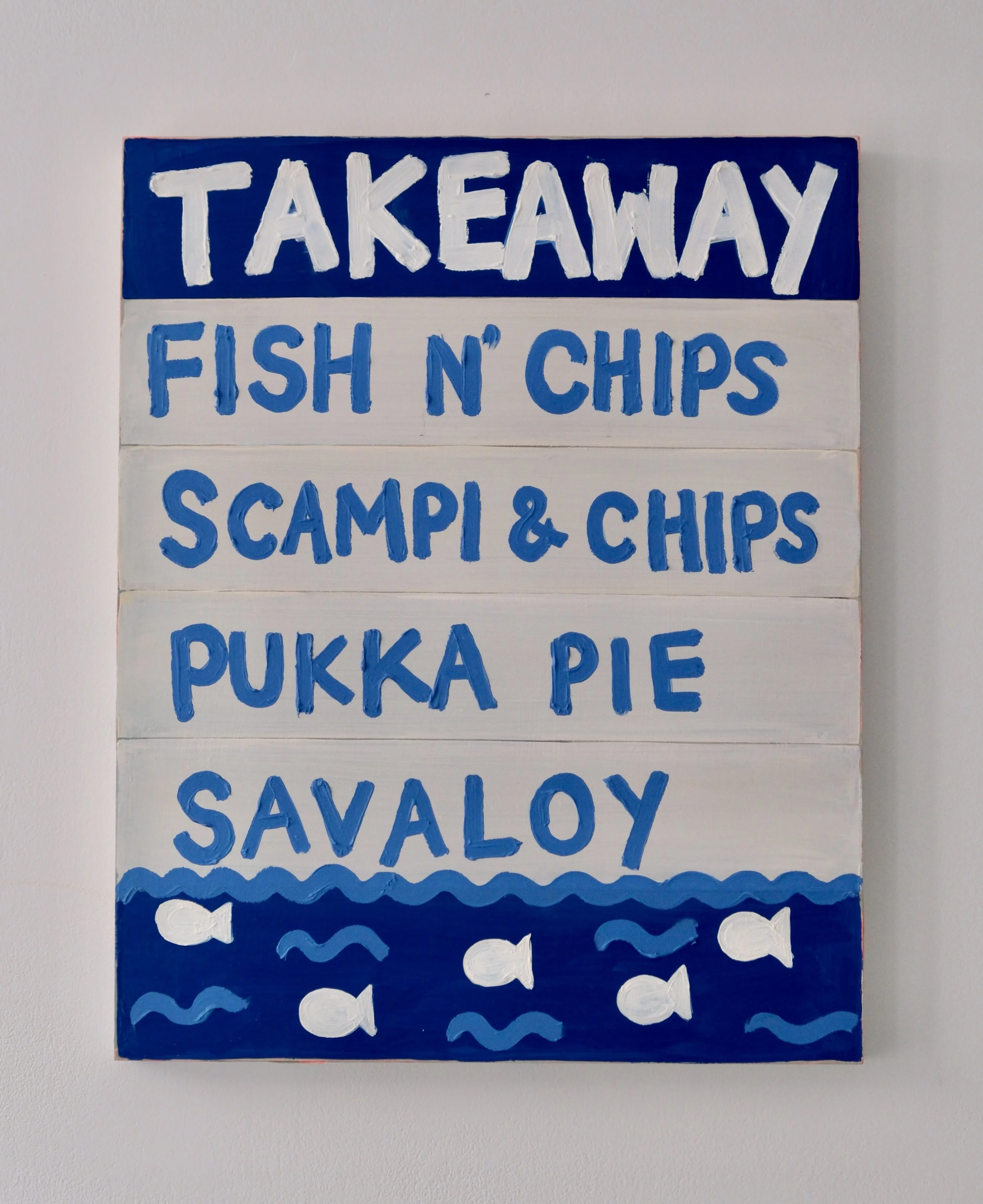 Fish n Chips, oil on panel, 40 x 50 cm