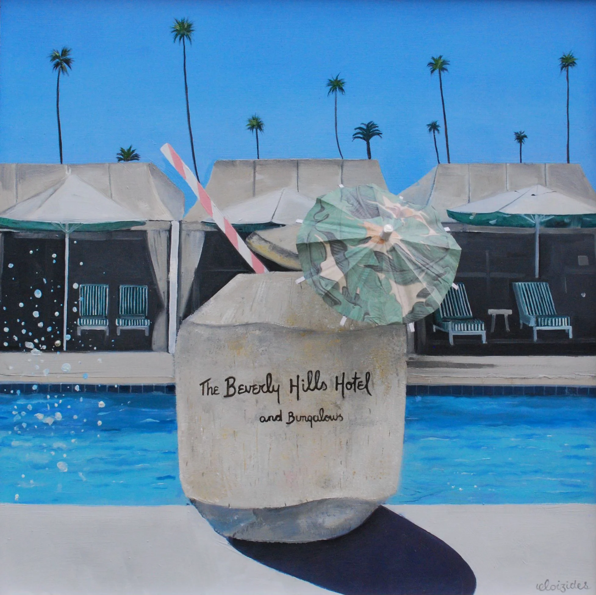 Beverly hills coconut - Oil on panel