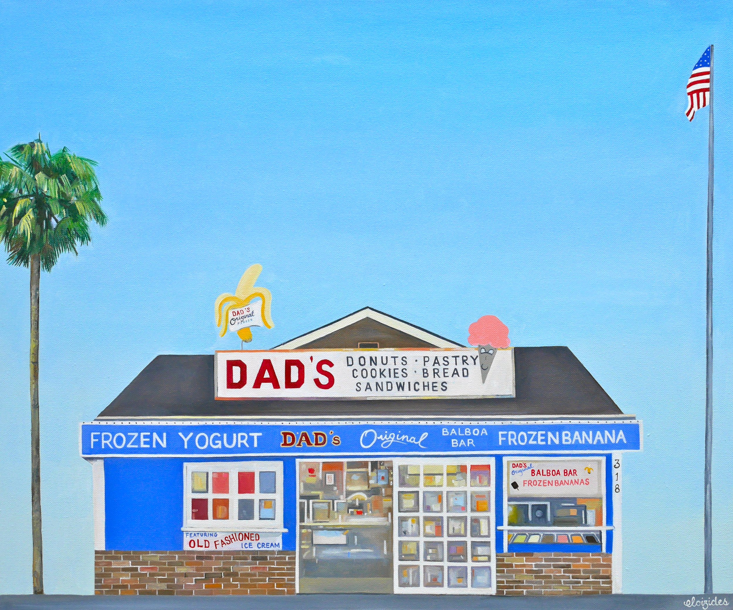 Dad's Banana - Oil on panel - Sold