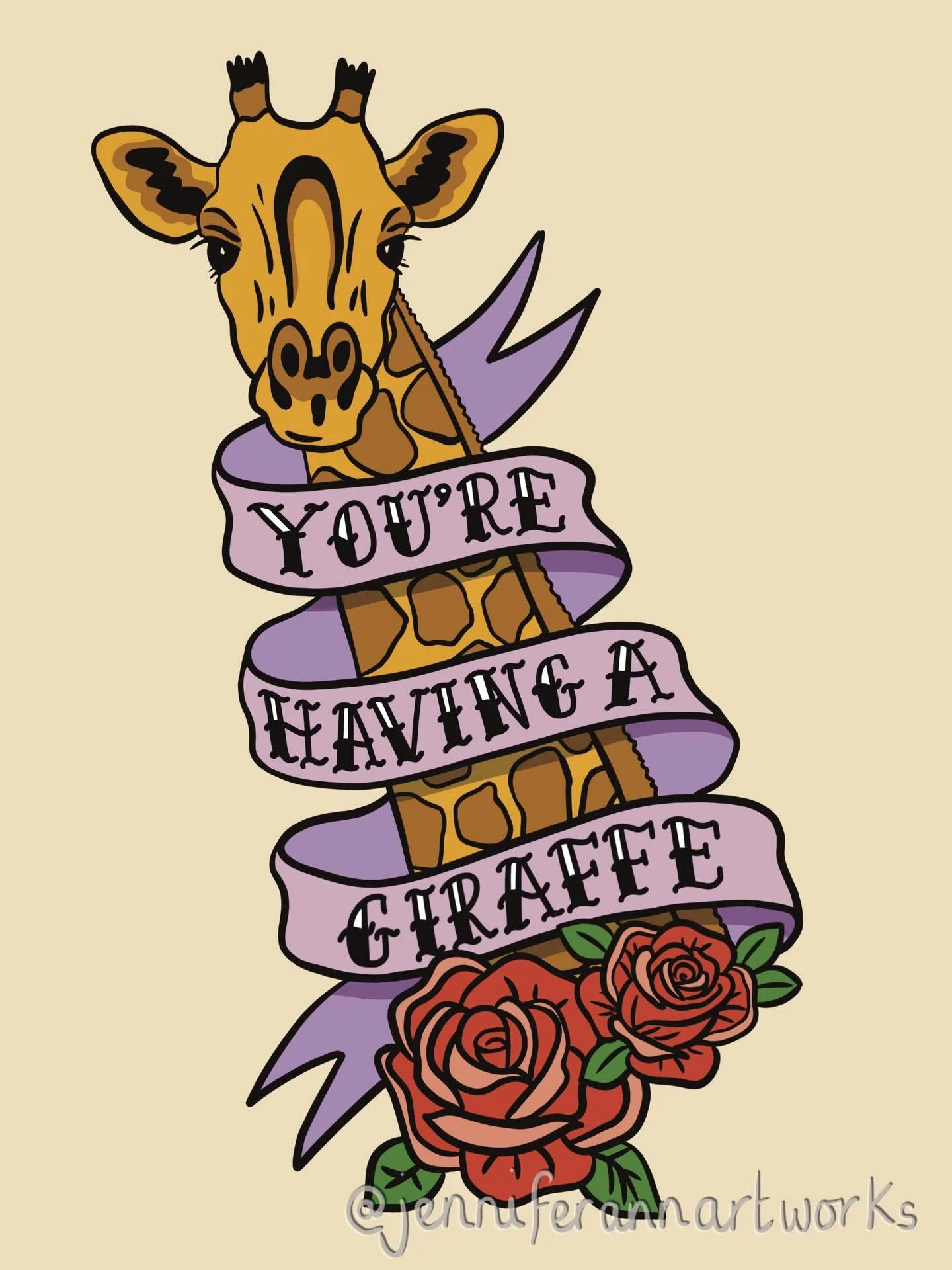 You&rsquo;re having a Giraffe print, card and sticker available soon 😍

#giraffe #giraffeprint #madeinwales #artist #wrexham
